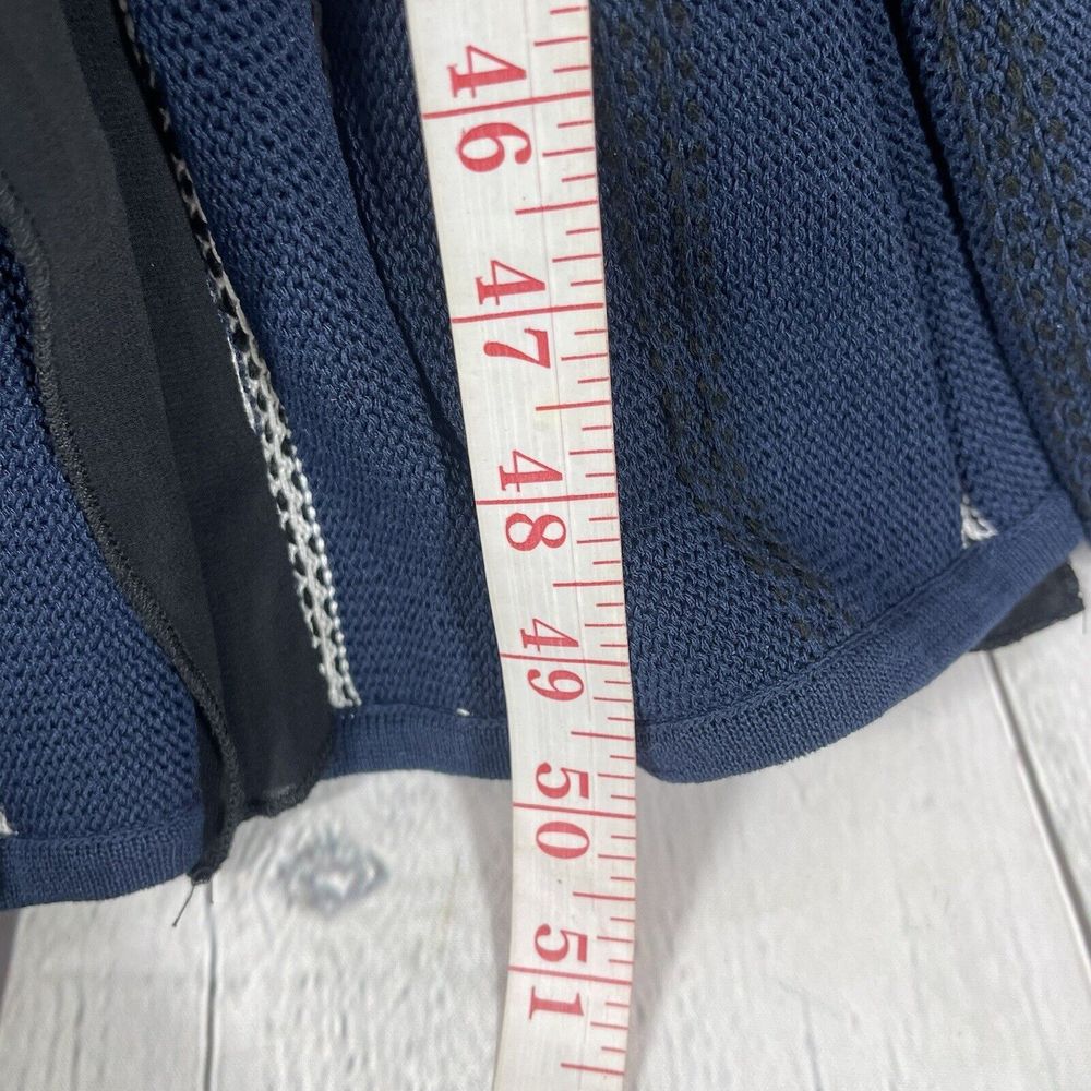 Harlyn Fit and Flare Dress Women’s Medium Navy Blue Sleeveless Open Knit Fit NWT - Picture 16 of 16